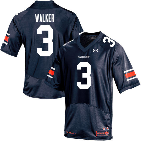 Auburn Tigers Men's Zykeivous Walker #3 Navy Under Armour Stitched College 2020 NCAA Authentic Football Jersey TCI3574VP